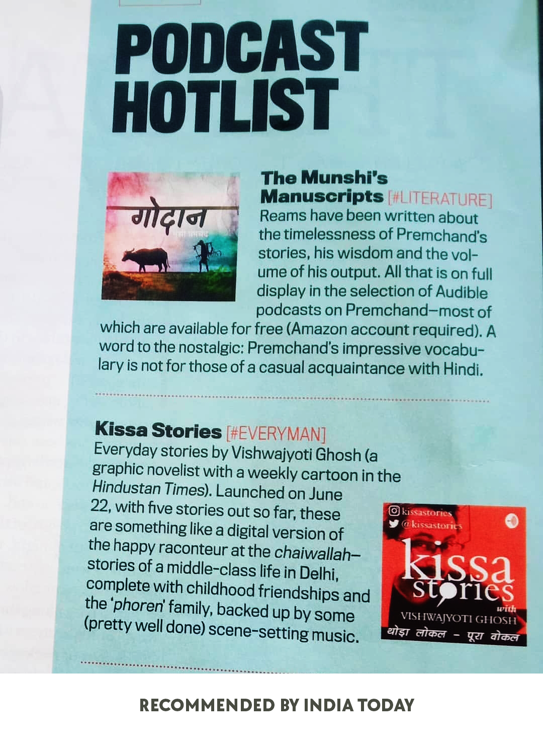 India Today Podcast Hotlist